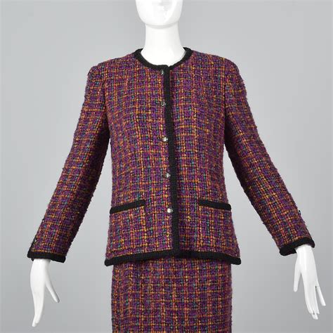 chanel pink tweed skirt|Chanel suit vintage.